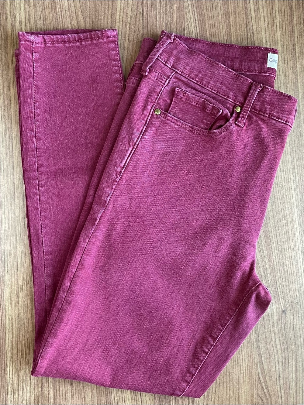Gap 1969 True Skinny Jeans Rosewood Maroon Size 10 30R